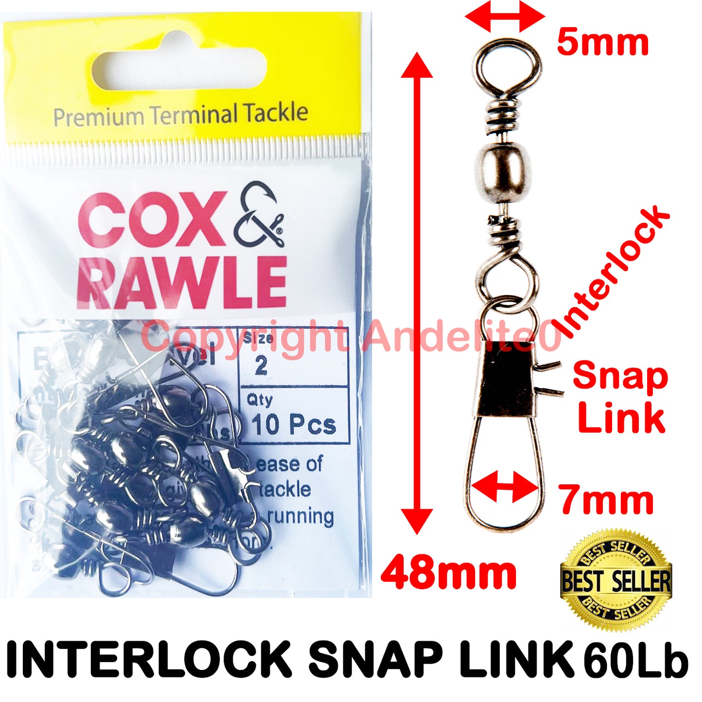 Great quality swivels to use with your baits. Fast FREE tracked post.