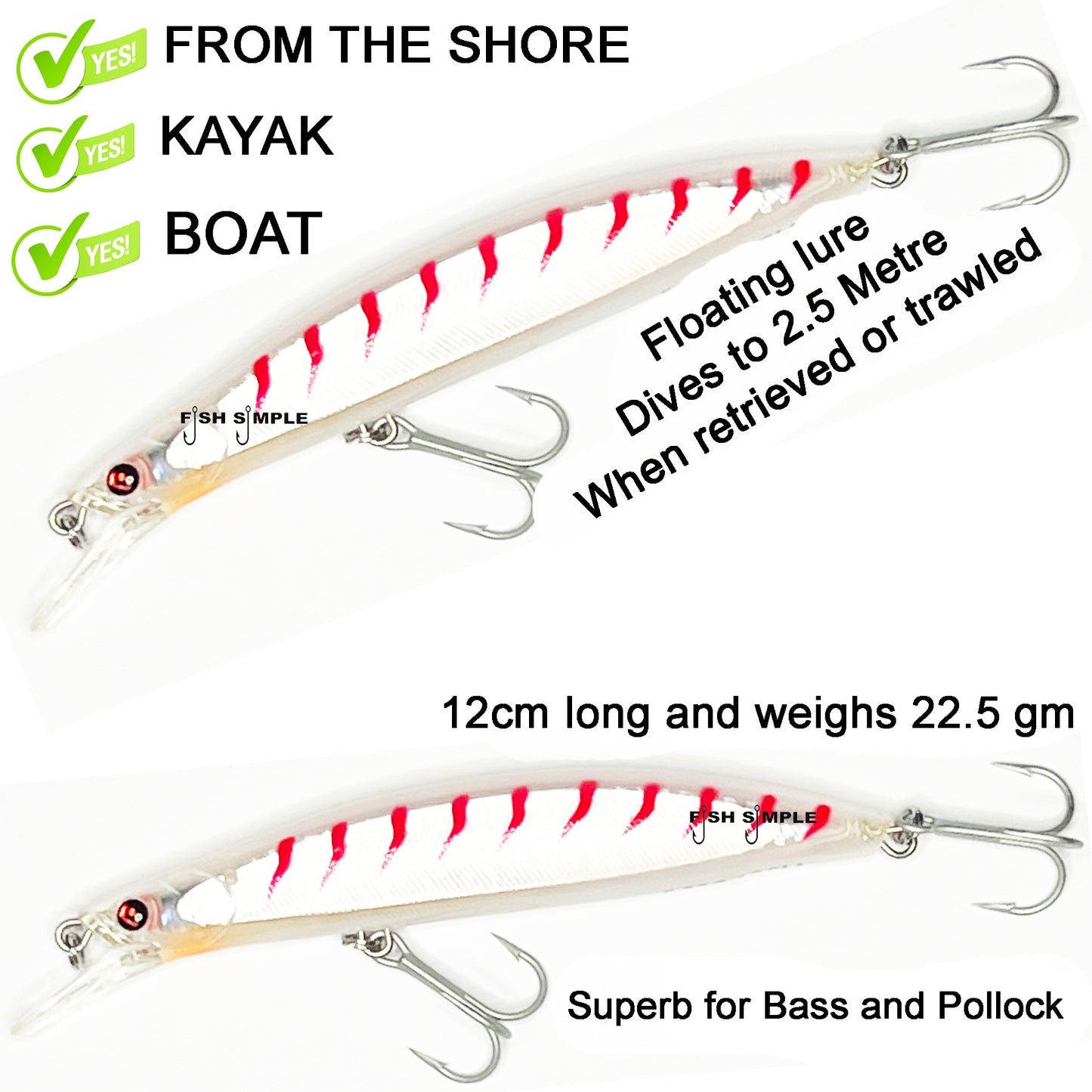 FLOATING DIVING LURES See Description at the bottom of the page.