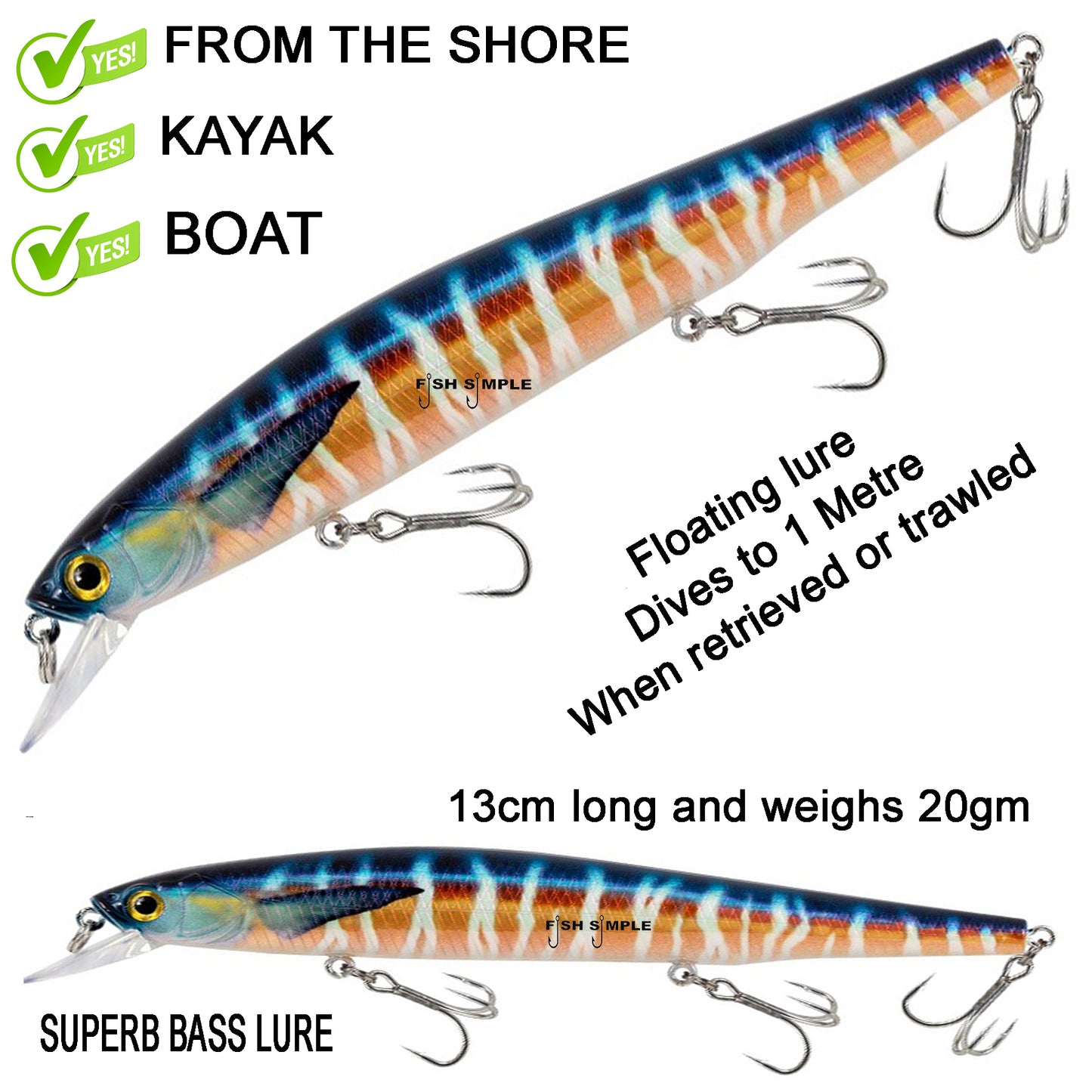 FLOATING DIVING LURES See Description at the bottom of the page.