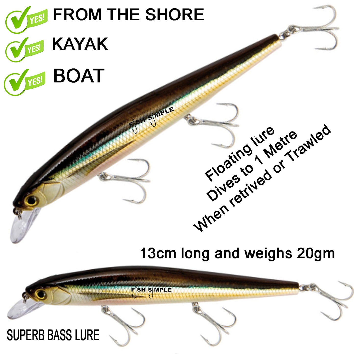 FLOATING DIVING LURES See Description at the bottom of the page.