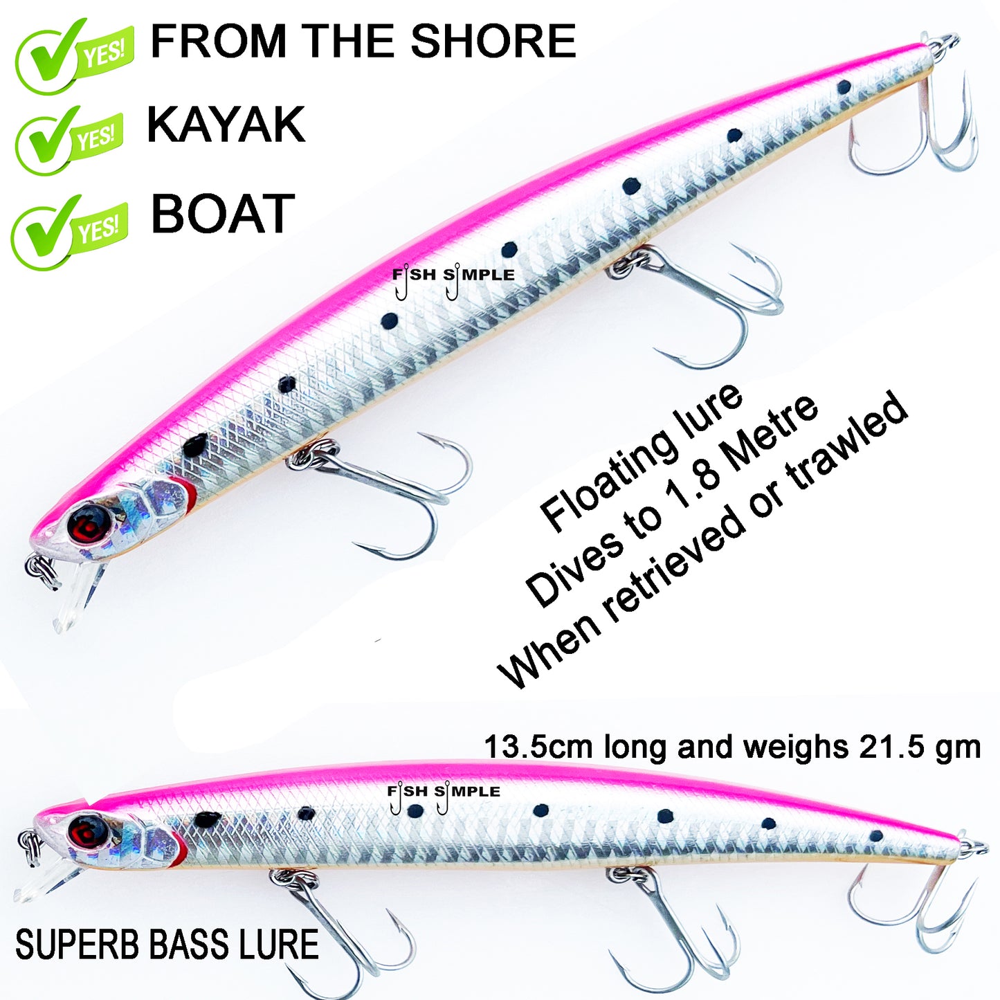 FLOATING DIVING LURES See Description at the bottom of the page.