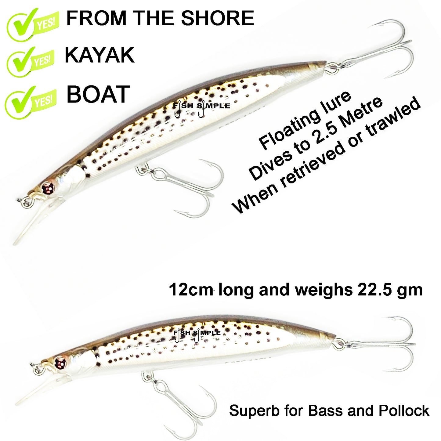FLOATING DIVING LURES See Description at the bottom of the page.