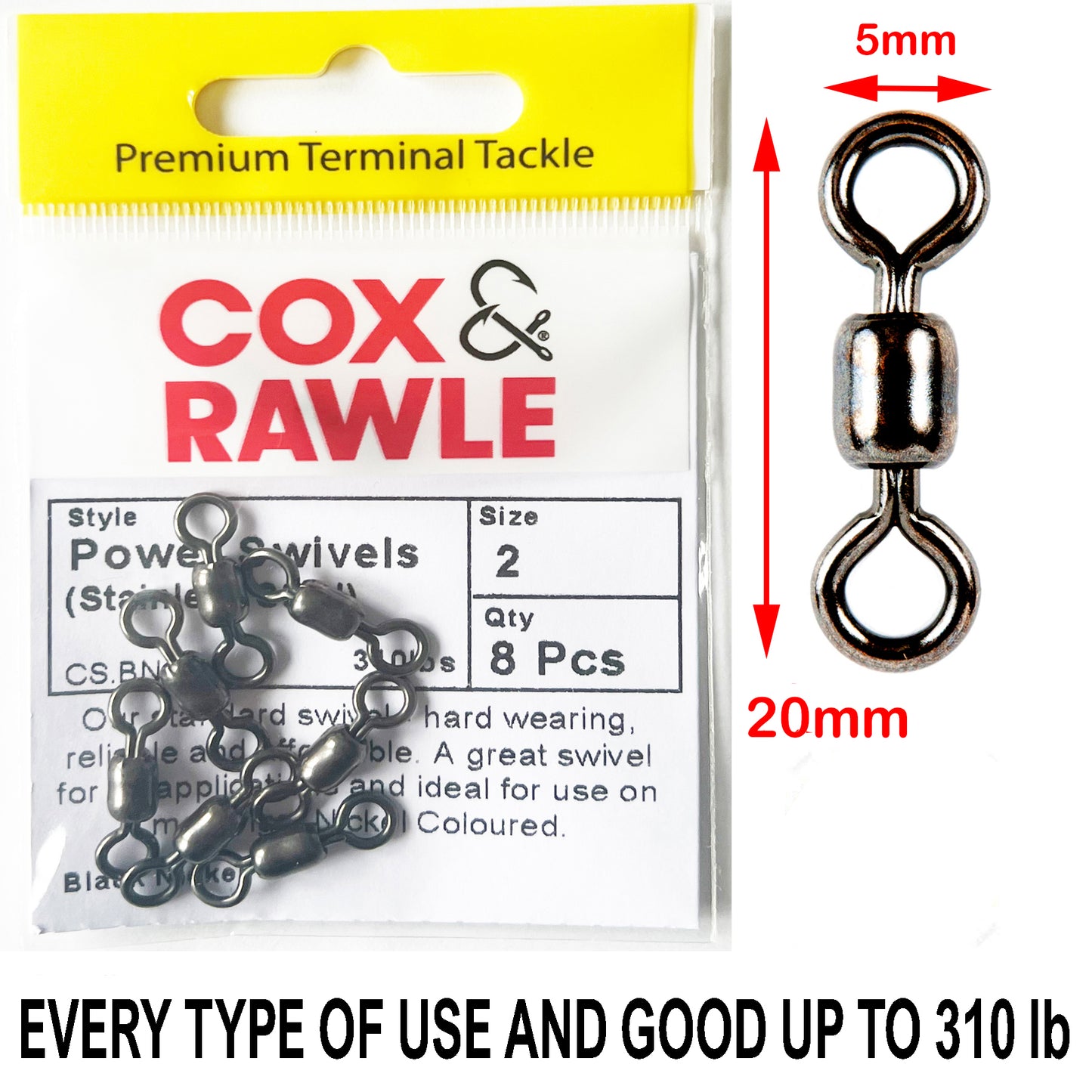 Great quality swivels to use with your baits. Fast FREE tracked post.