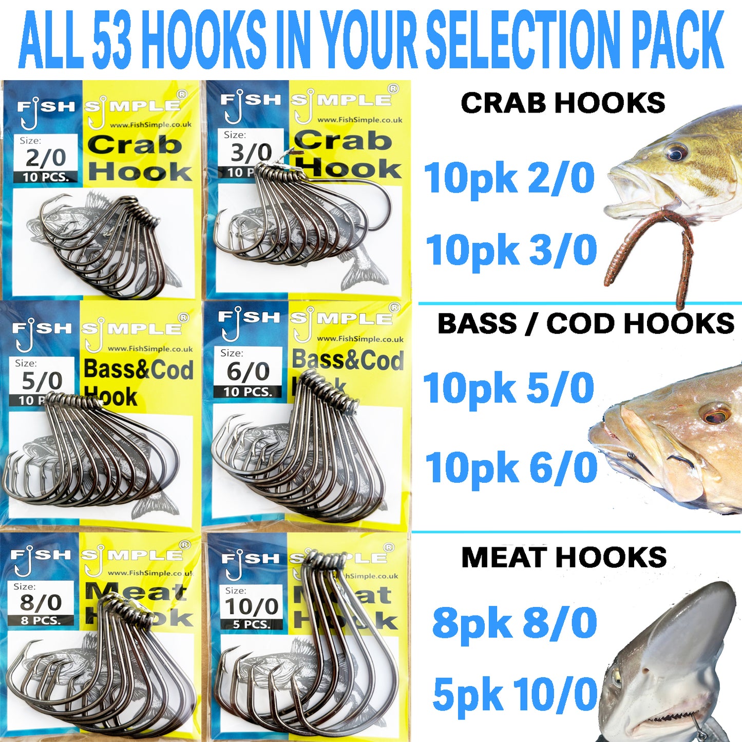 Premium hooks from FishSimple and Cox & Rawle  Fast FREE Tracked Postage